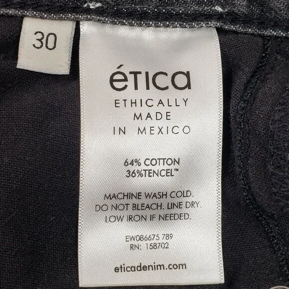 Anthropologie Etica Marley Ultra High Rise Baggy Jeans Women's Sz 30 Icicle Grey - Picture 11 of 16